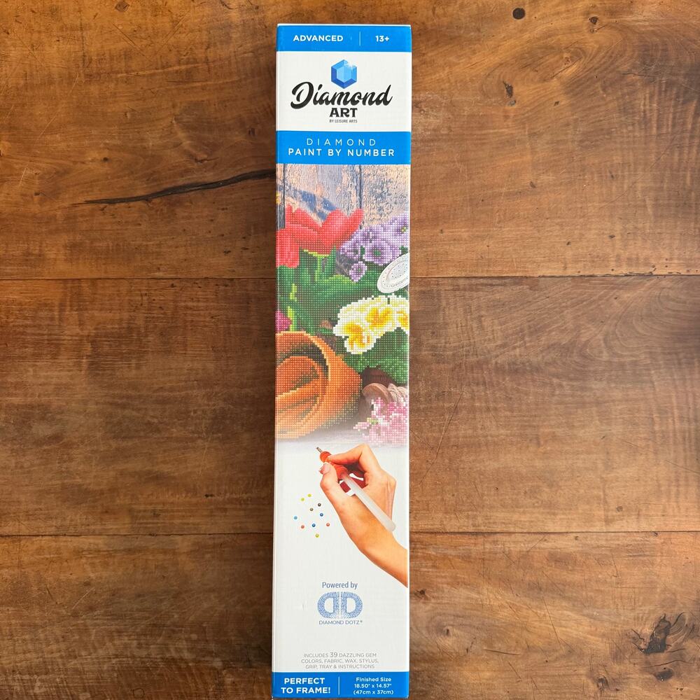 Diamond Art Leisure Paint by Number Kits For Adults 14"X18" Spring Garden NWOT